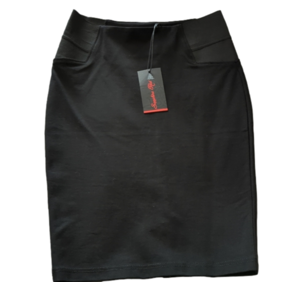 sapphire red Dresses & Skirts - Sapphire red black pencil skirt